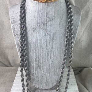 Vintage Monet Opera Length Rope Chain, Silver Tone - Etsy