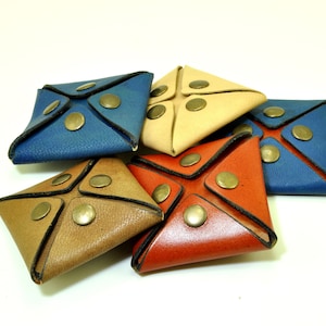 Coin Purse, Coin, Leather Coin Pouch, &quot;Butterfly Model&quot;, Small Leather Pouch, Airpod Pouch, Snap Pouch, 8 Colour Options