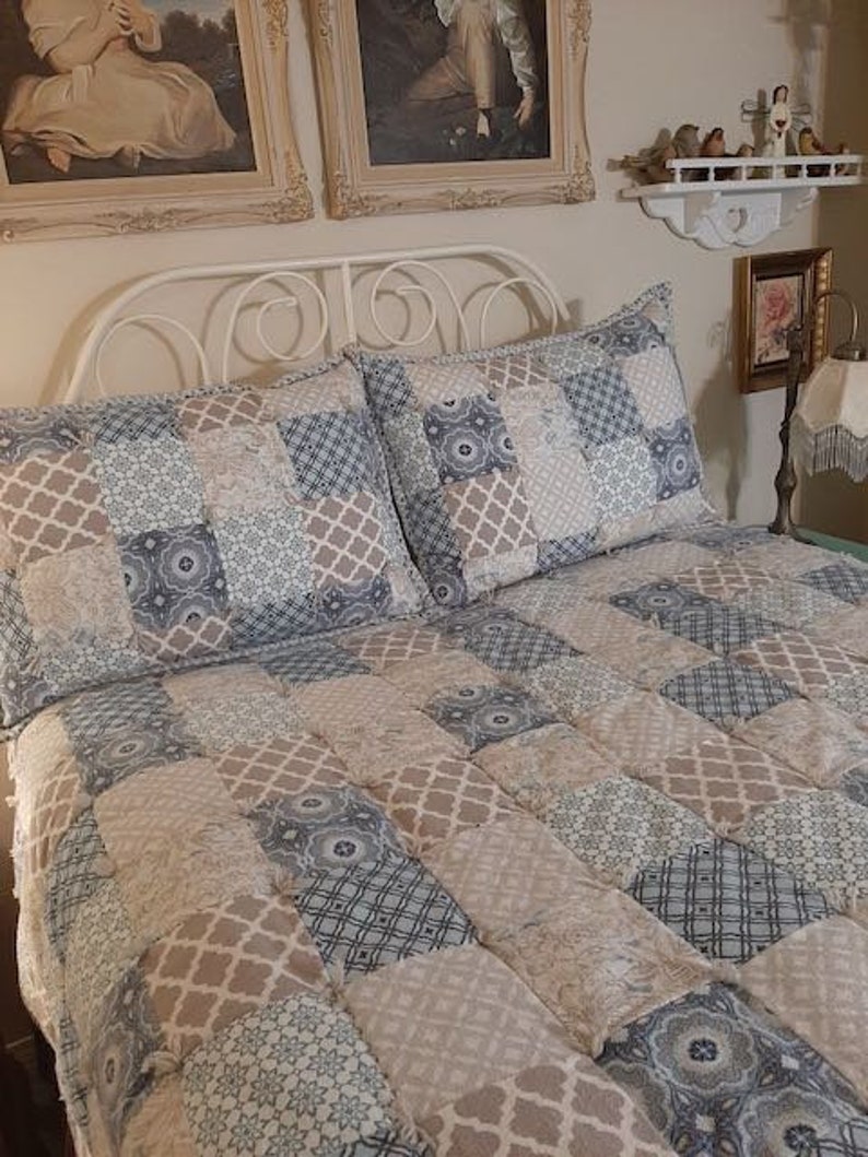 Custom Flannel Pillow Shams Handtied Flannel Decorative Etsy