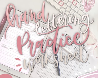 Hand lettering practice worksheet