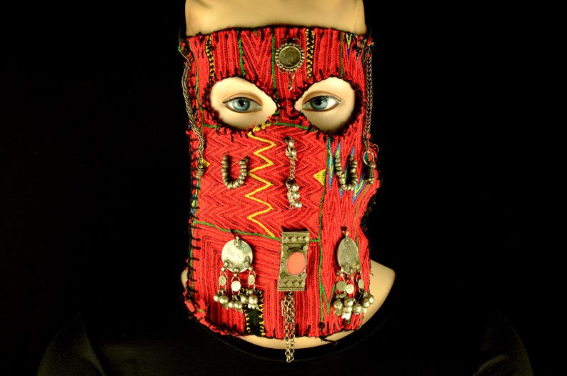 Antique Saudi Arabian Women's Face Mask. Old Burqa From Middle East - Etsy