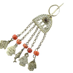Old silver Berber fibula GHOSMAR from the island of Jerba in Tunisia