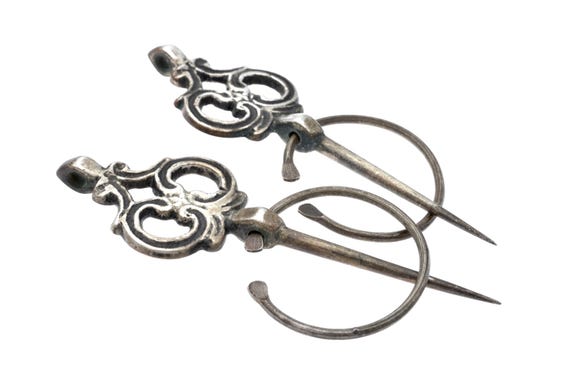 Ait Baha fibula Souss Morocco silver openwork tazerzit Berber garment fastener Anti Atlas