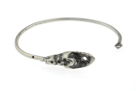 Tunisian old Berber tribal earring. Ethnic silver earring from Tunisia / Algeria / Libya.