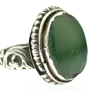 Himachal Pradesh antique silver ring, with a Tibetan turquoise, jewellery from Himalaya, ethnic ring, tribal ring