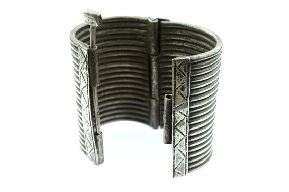 Antique tribal Oromo silver bracelet. Heavy triba… - image 8
