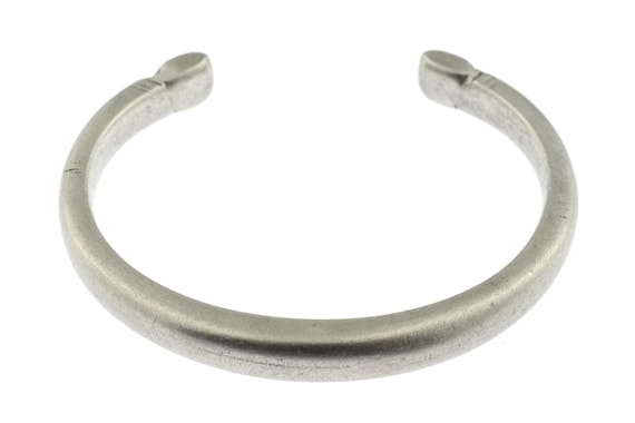 Old Nubian tribal bracelet. Antique high grade silver ethnic bracelet from Sudan