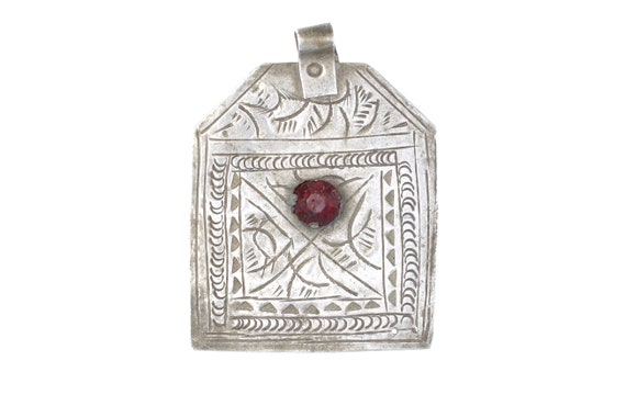 Old Amazigh Silver KTAB Amulet from Tunisia. Antique Tribal KTAB tunisian talisman