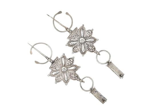 Old silver fibula CHTOUKA Sous Valley Moroccan Berber jewellery