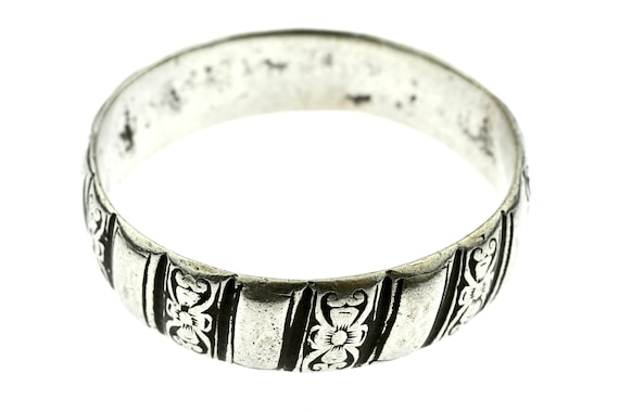 Old Moroccan Middle and Anti Atlas Berber Tribal Silver Bracelet.