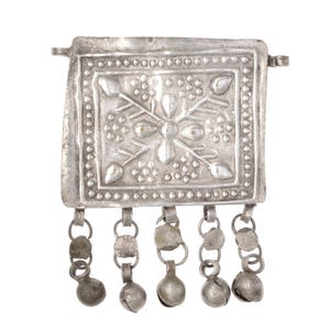 Ritual Zar Pendant Egypt Silver Handcrafted with Bells Ethnic Amulet
