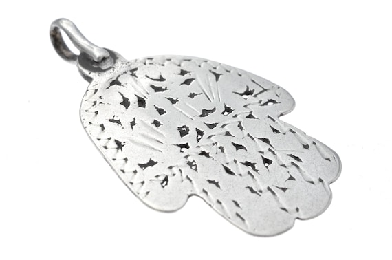 Tunisian khamsa pendant silver amulet south tunisia early 20th century protective hand jewelry