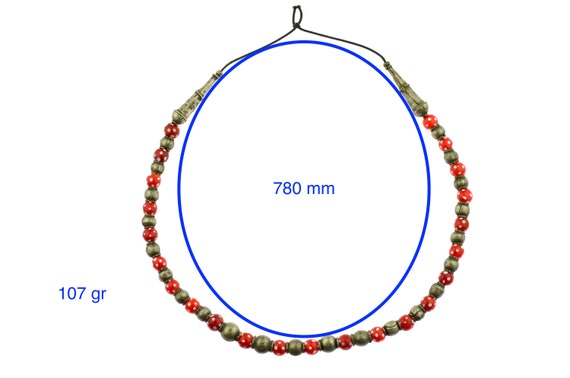 Ancient tribal necklace from Ethiopia in Venetian… - image 9