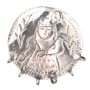 Old silver ZAR Amulet from Nubia, ZAR Cult, Egyptian tribal Jewelry, magical talisman