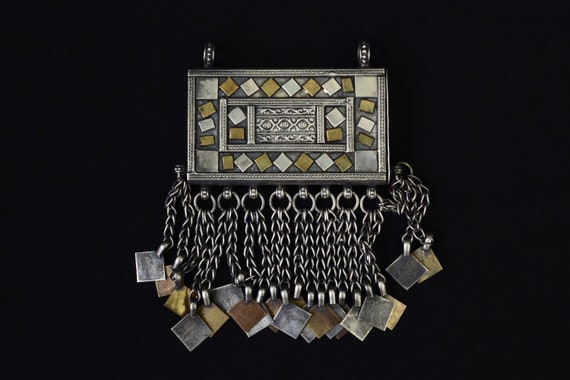 Silver Bedouin amulet - hirz - from OMAN, Koran b… - image 1