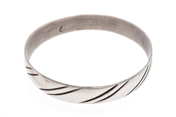 Antique Anti atlas Berber Tribal Silver Bracelet from Morocco.