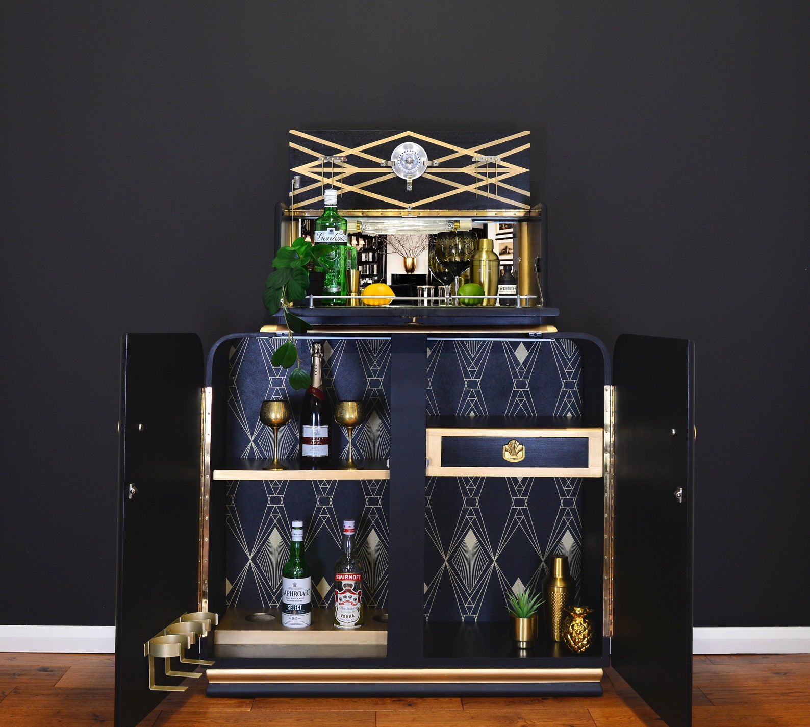 Cocktail Cocktail Bar, Home Bar, Art Deco Inspired. Etsy