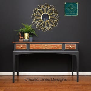 Upcycled Stag Console Table: Mid-Century Art Deco Hallway Table