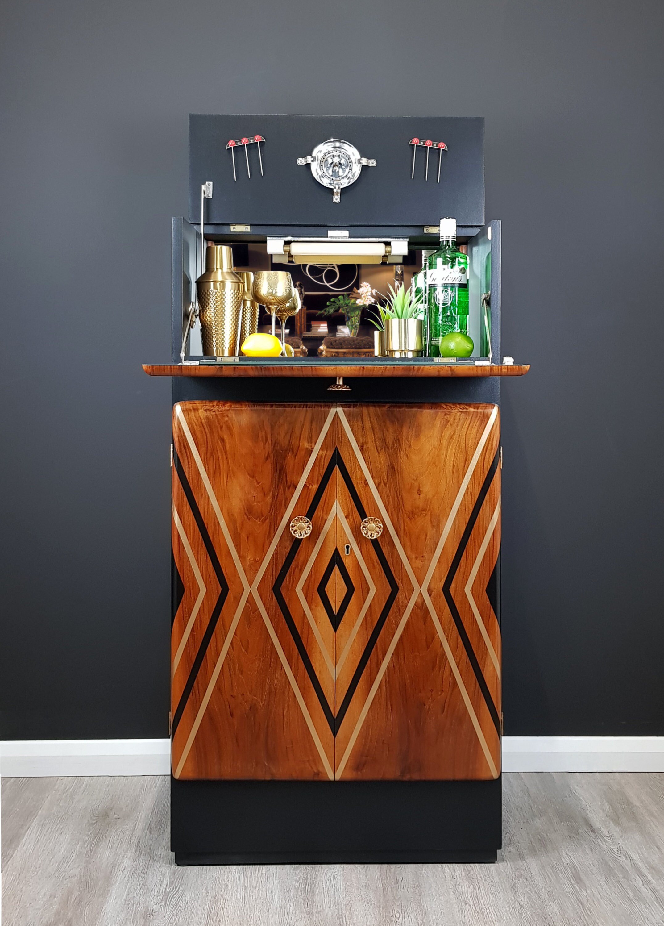 Cocktail Cabinet Vintage 1960 Walnut Cocktail Cabinet. Etsy UK