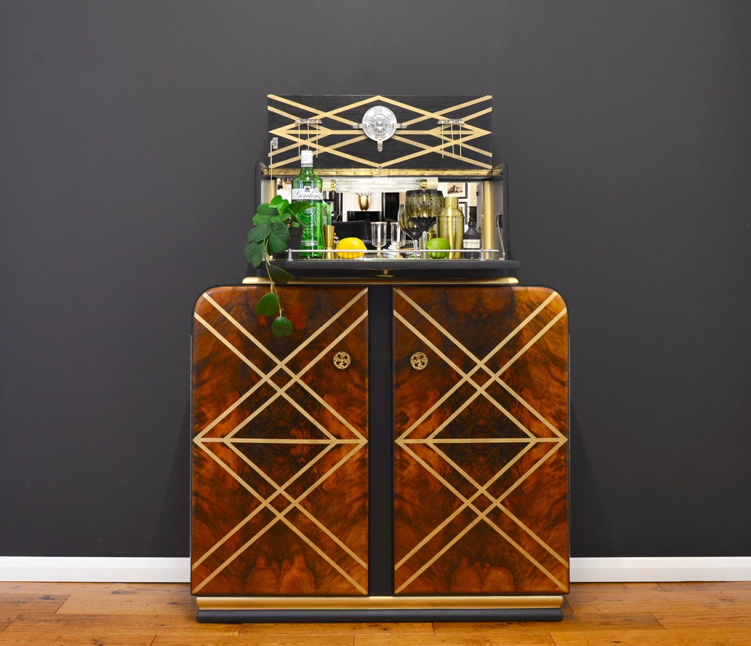 Cocktail Cocktail Bar, Home Bar, Art Deco Inspired. Etsy