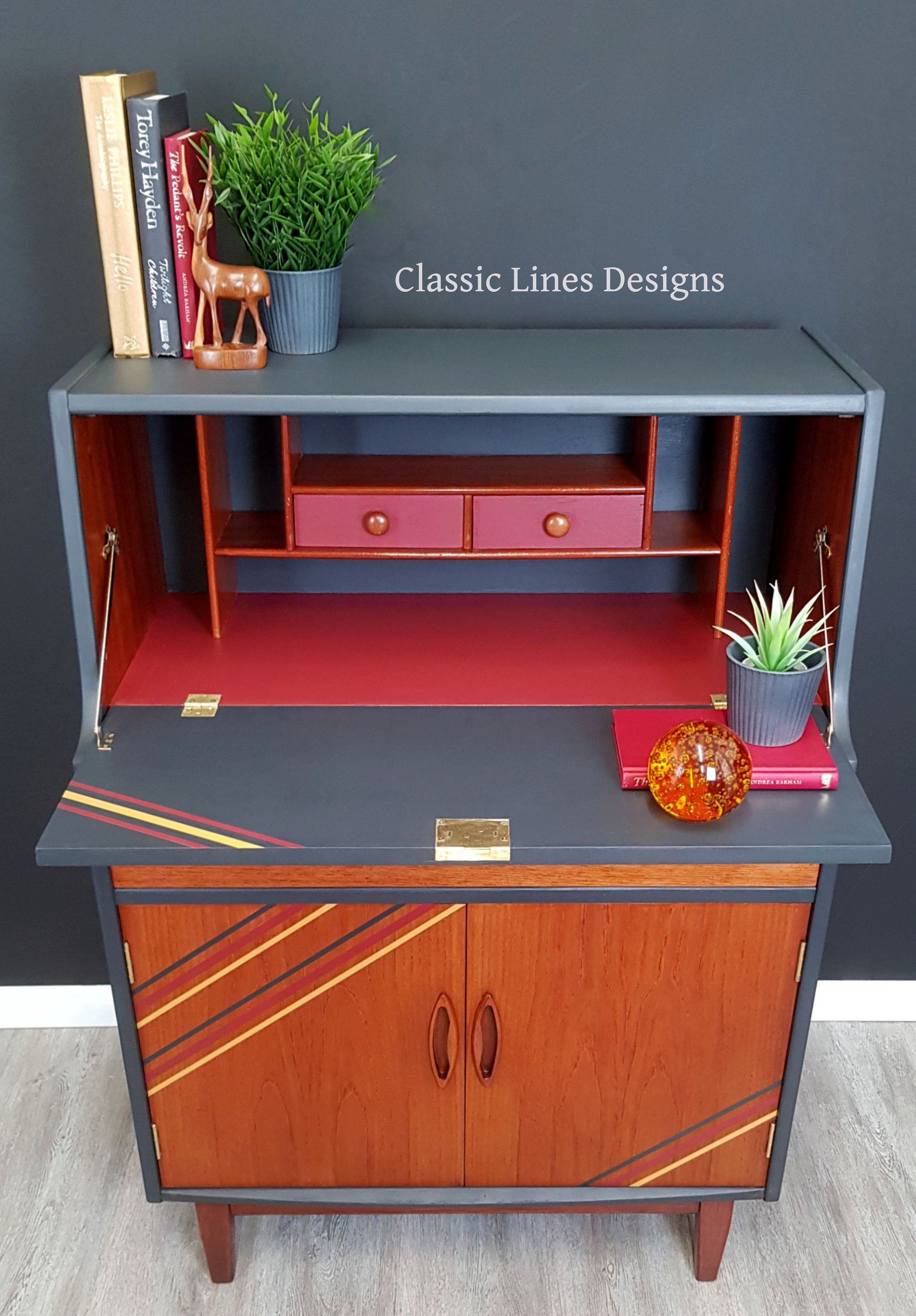 Mid Century Bureau Jentique Writing Bureau Retro Style. - Etsy UK