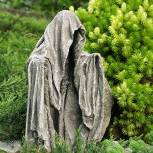 Garden sculpture Ghost Outdoor sculpture Phantom Statue figure Garden art Cute ghost Garden decor Cement sculpture Cement statue