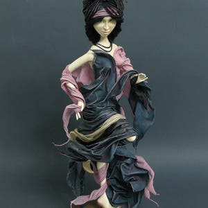 Art doll sculpture Realistic dolls Art objects Dancer girl Art dolls Doll sculpture Clay art doll Interior decor doll Paper clay doll image 5