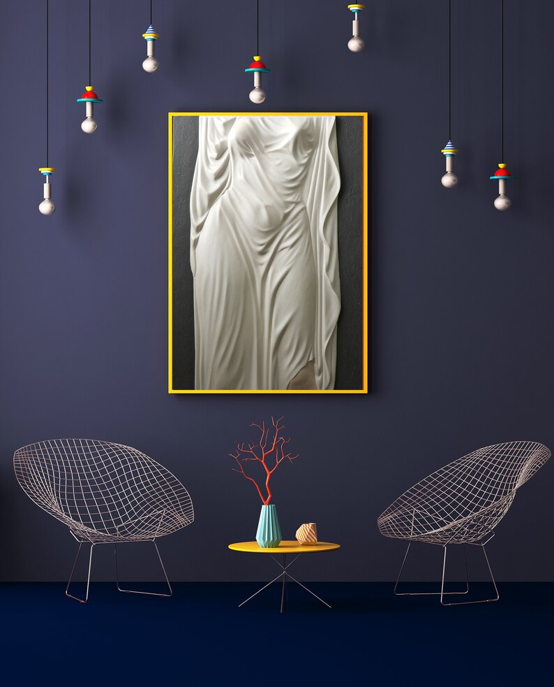 Bas Relief 3D Wall Art Undine Sculptural Painting Wall | Etsy