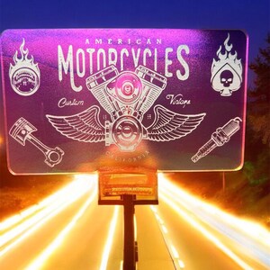 Motorcycle Enthusiast themed night light  | Motorcycle Night Light