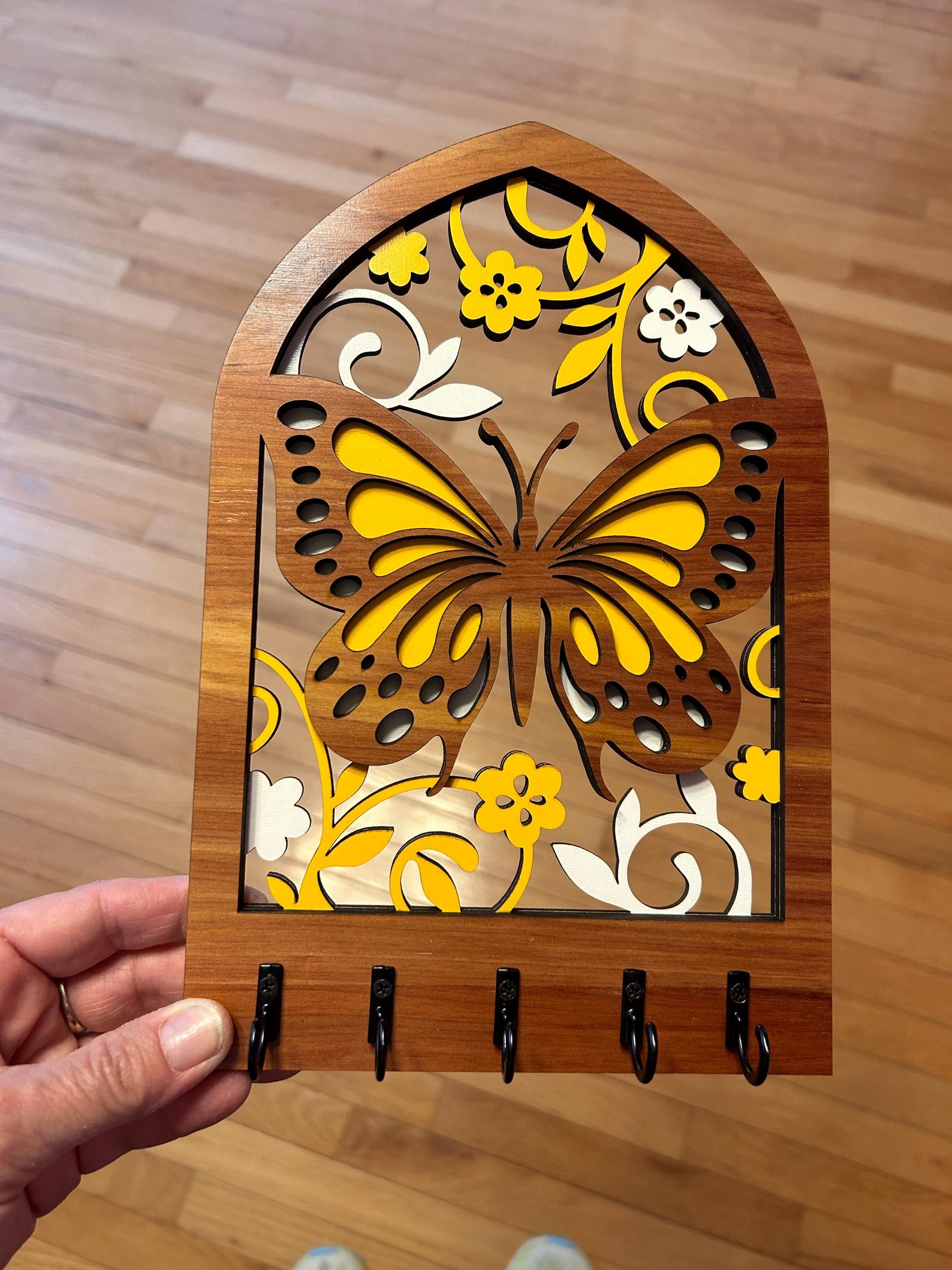 Butterfly Arch Key Hanger || Wall Mounted Key Holder || Key Organizer ...