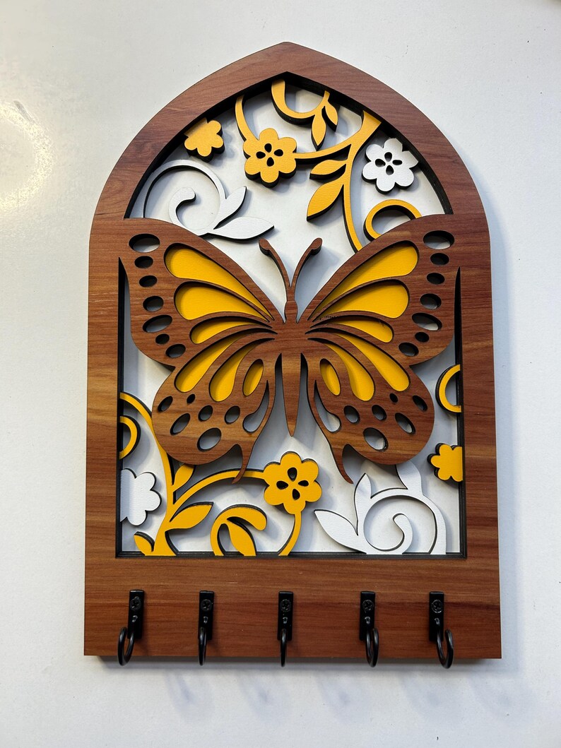 Butterfly Arch Key Hanger || Wall Mounted Key Holder || Key Organizer ...