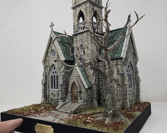 Diorama “Gothic Church” in 1/56 scale – Handcrafted miniature