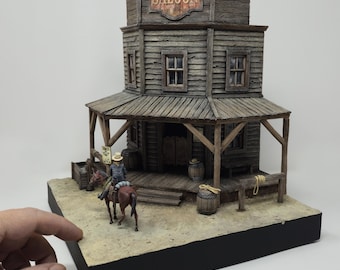 Western Saloon Diorama – Handmade 1/35 Scale Model