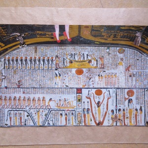 Egyptological, poster artistic collage, handmade, humor, poetry, framing, wall decoration gift idea,