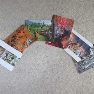 Cartes postales artistiques, humour, couleurs, surréalisme, collage papier, onirisme, féerie, jeux de mots, poésie, féminisme, cadeau