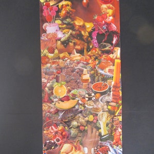 La Grande Bouffe, poster artistic collage, green theme, overconsumption, framing, wall decoration, gift idea