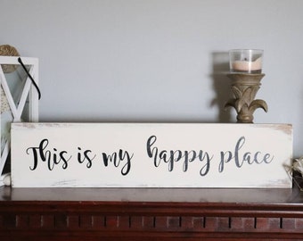 This is My Happy Place Metal Sign Vintage Style Embossed Sign
