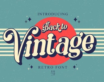 Back To Vintage Font, Cursive Font Bundle, Script Fonts, Canva Font, Procreate Fonts, Commercial Fonts, Calligraphy Font