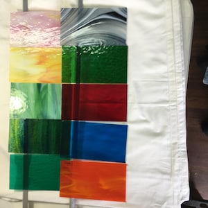 STAINED GLASS 10- 7” x 4” SHEETS