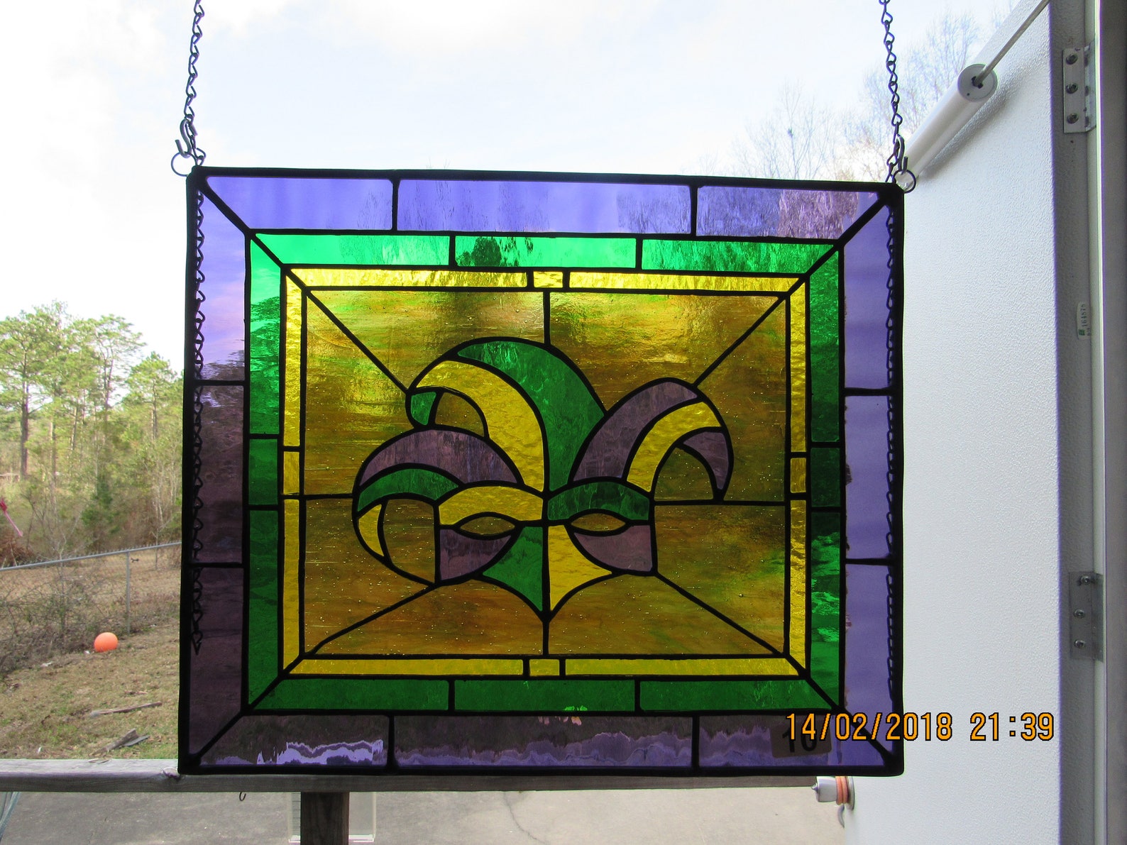 mardi gras stained glass