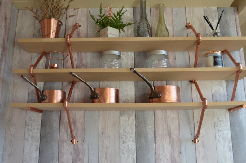 Copper Zig Zag Shelf Bracket Etsy
