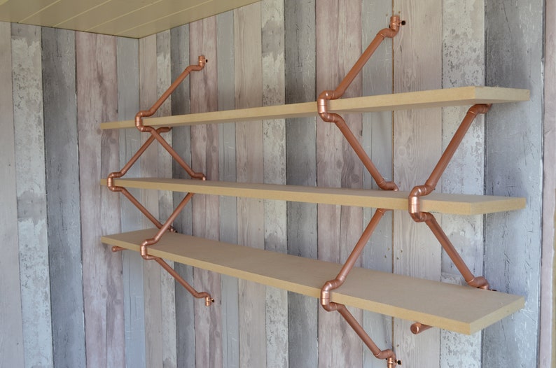 Copper Zig Zag Shelf Bracket Etsy