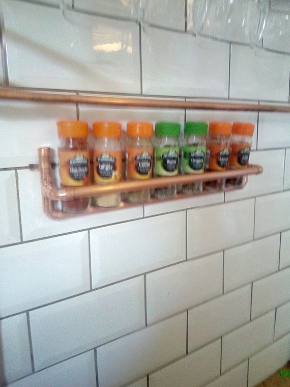 Single Copper Spice Rack Etsy