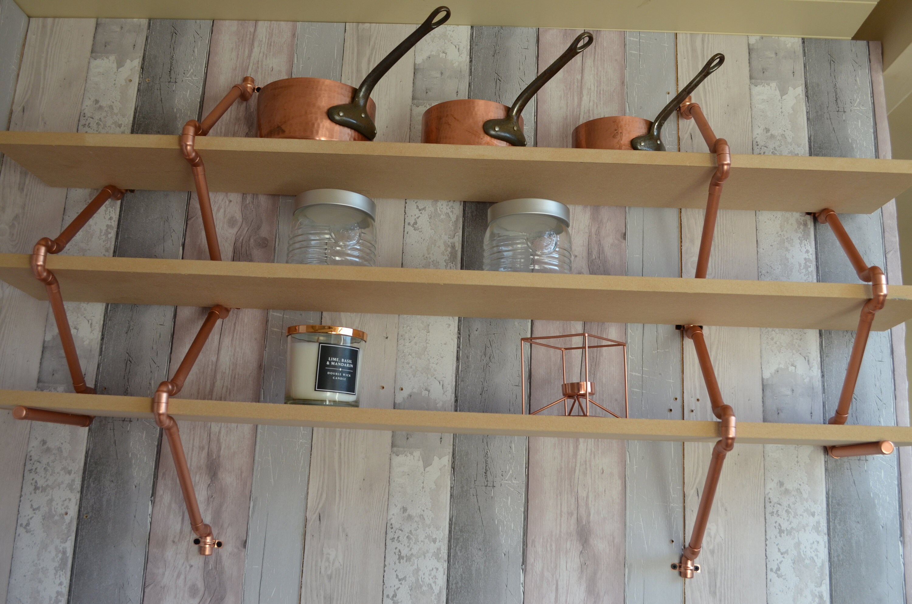 Copper Zig Zag Shelf Bracket Etsy