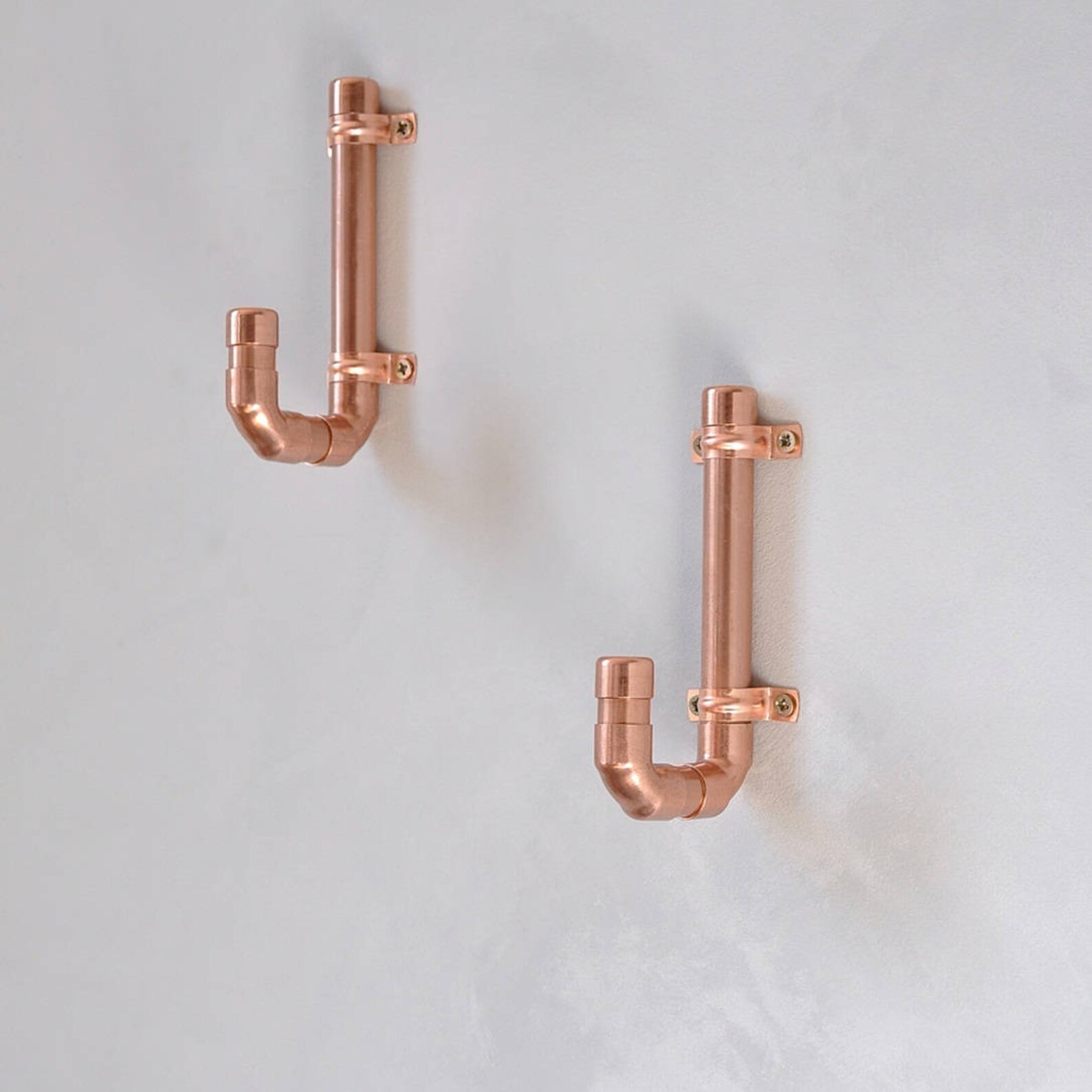 2 Pack of chic copper pipe coat hooks Etsy