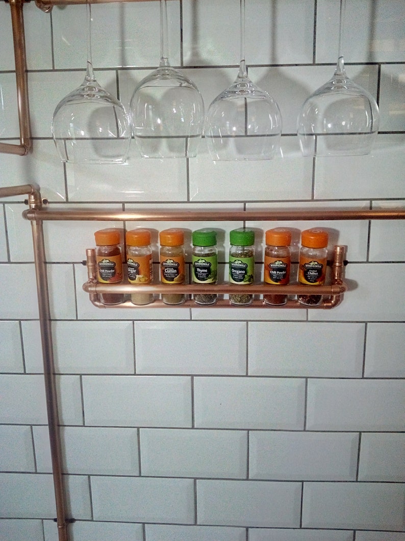 Single copper spice rack Etsy