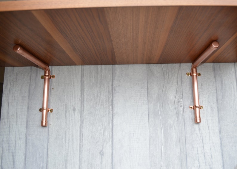 6 Pack Oversized Copper Shelf Brackets Etsy