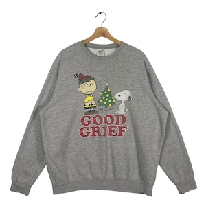 Felpa Vintage Peanuts XL Taglia Grigio