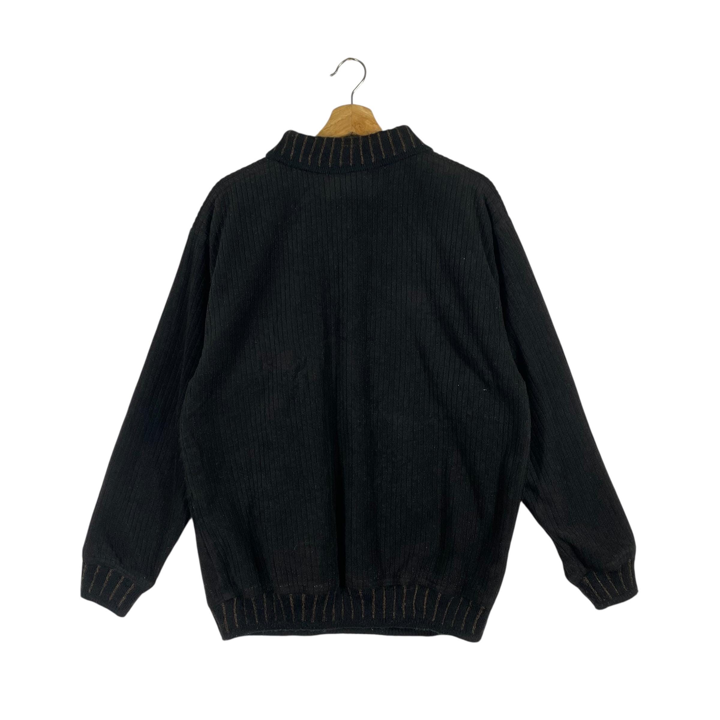 Vintage Arnaldo Bassini Knit Sweatshirt: 90s Italian Half Button 