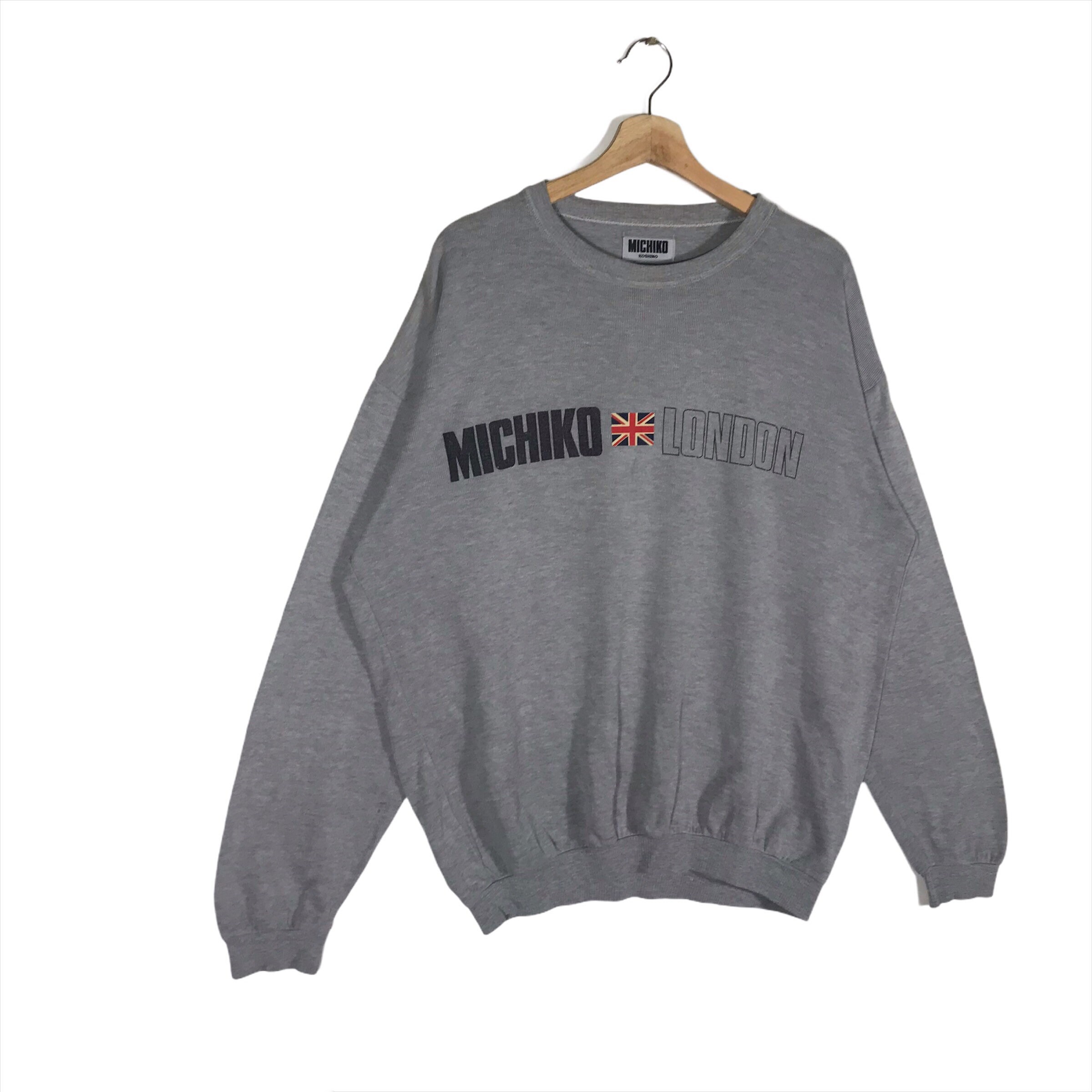 Vintage Michiko London Sweatshirt XL Size Grey Colour Etsy UK